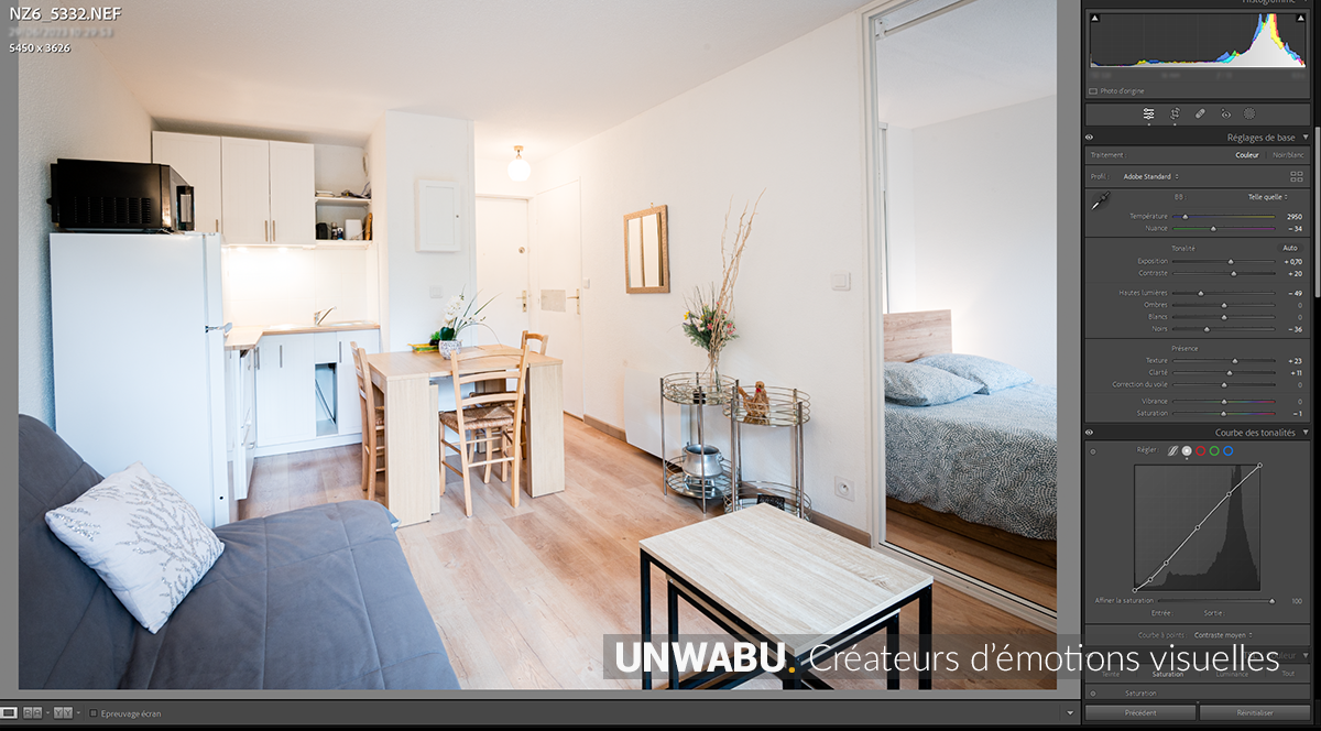 post traitement d'un reportage Airbnb en Normandie