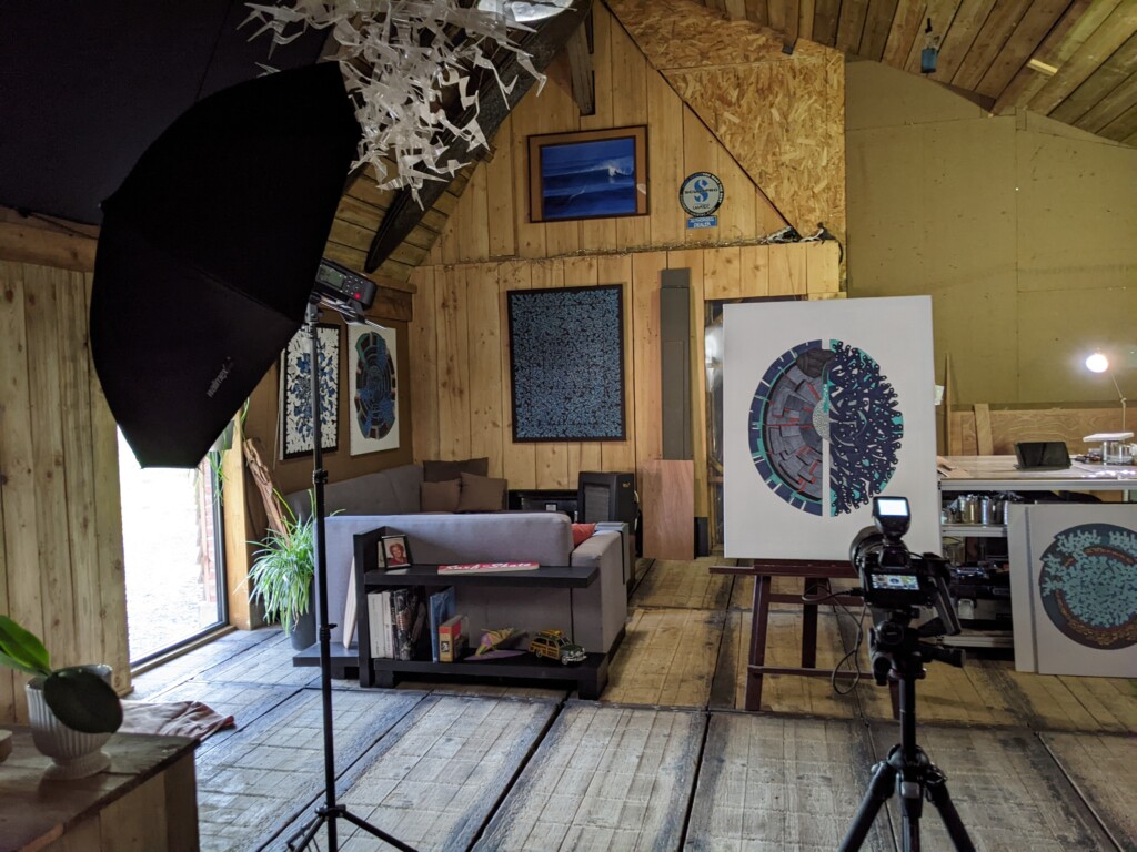 studio mobile pour photo d'oeuvre d'art