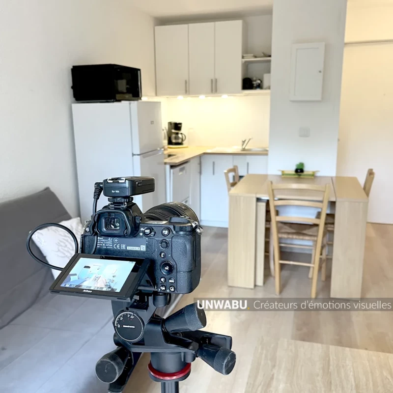 prise de vue lors d'un shooting immobilier